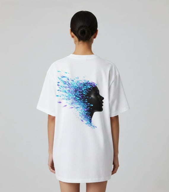 Bioluminescent Woman PNG, Neon Jellyfish, Cyberpunk Art (Digital Download)