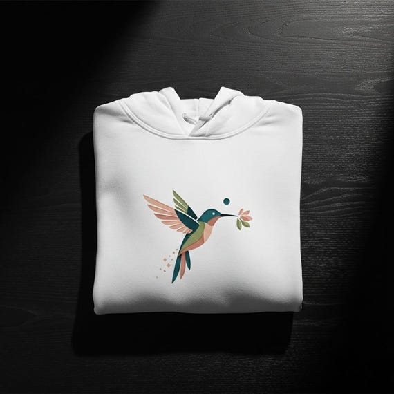 Abstract Hummingbird PNG: Geometric Boho Bird Art (Digital Download)