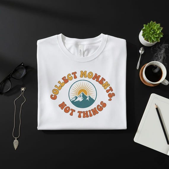 Retro Mountain Adventure PNG: 70s Travel Quote (Digital Download)