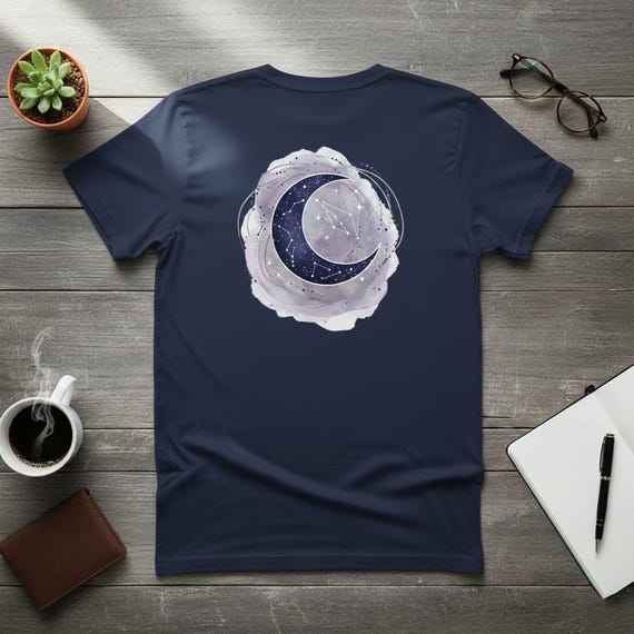 Crescent Moon Constellation PNG | Minimal Celestial Watercolor, Star Map Night Sky Clipart | Sublimation