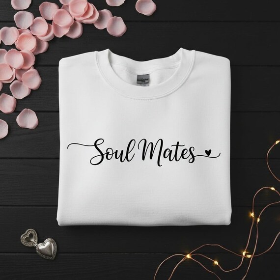Soul Mates Calligraphy Art, Romantic Valentine PNG (Digital Download)