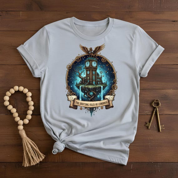Steampunk Clock Tower Griffin T-Shirt – Shifting Isles Fantasy Art