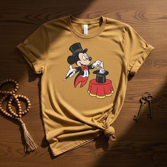 Magician Mouse PNG: Vintage Cartoon Magic Show (Digital Download)