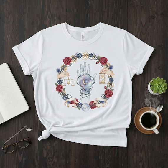 Mystical Crystal Hand PNG: Gothic Rose Wreath, Steampunk Gears (Transparent)