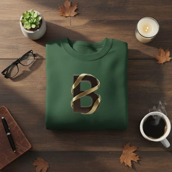 Luxury Letter B PNG | 3D Gold Ribbon Monogram, Elegant Metallic Alphabet Initial, High-Resolution Transparent Background