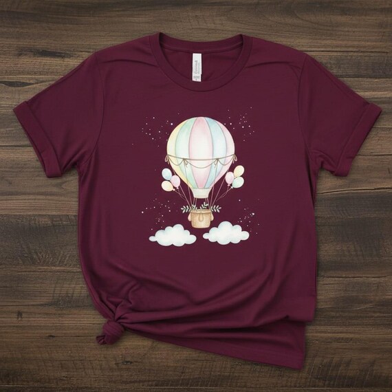 Watercolor Hot Air Balloon Clipart | Pastel Nursery PNG (Digital Download)