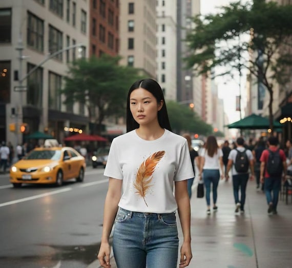 Watercolor Orange Feather Clipart, Rustic Autumn Illustration (Instant Download Art)