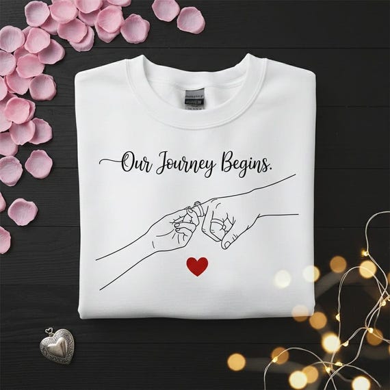 Wedding Rings Pinky Swear Line Art, Engagement Gift (PNG Digital Design)