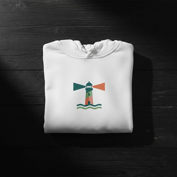 Abstract Lighthouse PNG: Boho Coastal Art, Modern Nautical Clipart (Digital Download)