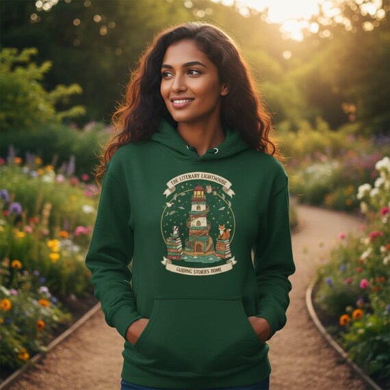 The Literary Lighthouse PNG | Book Lighthouse Illustration | Reading Lover Cottagecore Art | Library Gift | Digital Download