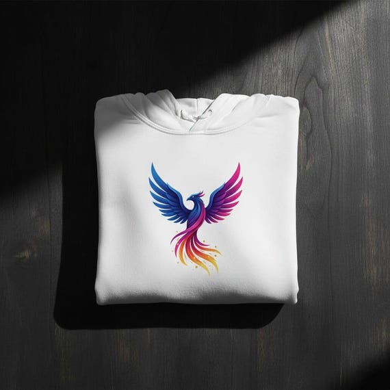 Vibrant Phoenix PNG Clipart: Mythical Firebird Design (Digital Download)