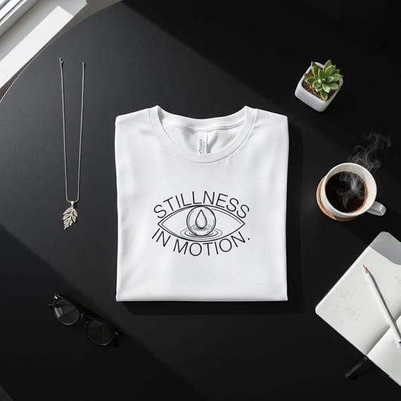 Zen Eye Line Art PNG: Stillness in Motion, Mindfulness Design (Digital Download)