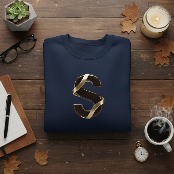 Luxury Letter S PNG | 3D Gold Ribbon Monogram, Elegant Metallic Alphabet Initial, High-Resolution Transparent Background