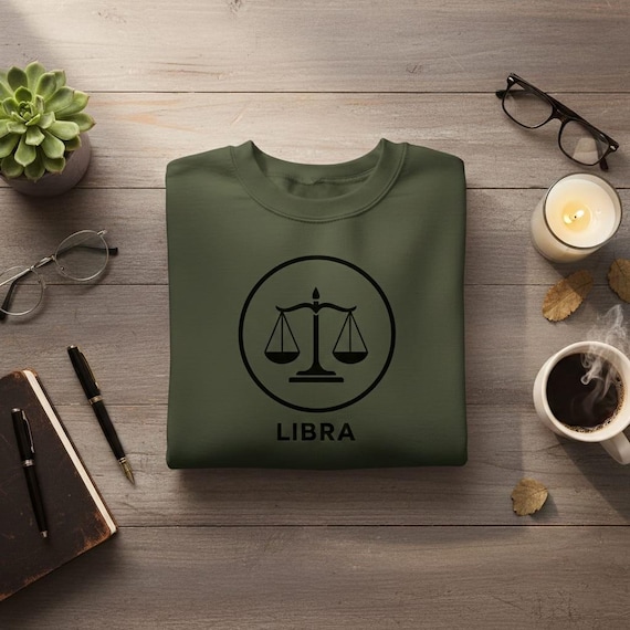 Libra Zodiac PNG | Minimal Line Art Scales Symbol, Astrology Circle Badge, High-Resolution Printable Digital Download