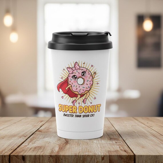 Super Donut Art Print, Funny Kitchen Decor (Digital PNG)