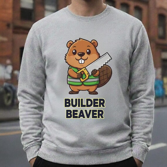 Builder Beaver PNG | Kids Shirt Design (Digital Download)