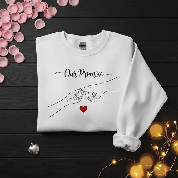Pinky Swear Promise Line Art, Anniversary Gift (PNG Digital Download