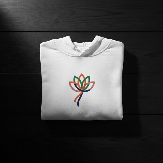 Geometric Lotus Flower PNG: Abstract Earth Tone Clipart (Digital Download)