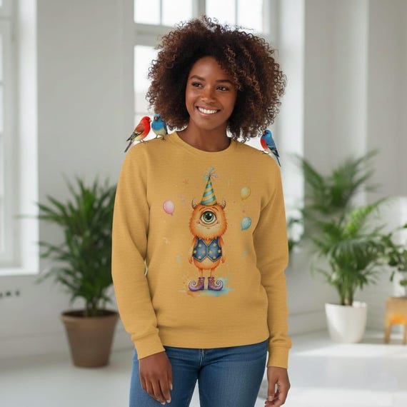 Watercolor Monster Party Shirt – Whimsical Birthday Graphic Tee