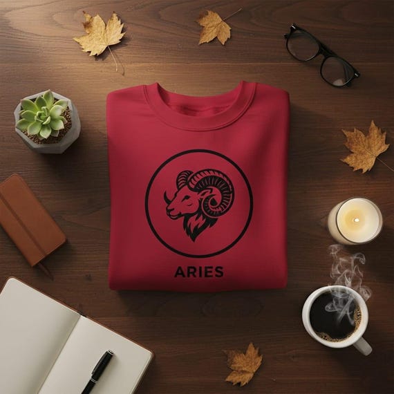 Aries Zodiac PNG | Minimal Line Art Ram Head, Astrology Circle Badge, High-Resolution Printable Digital Download