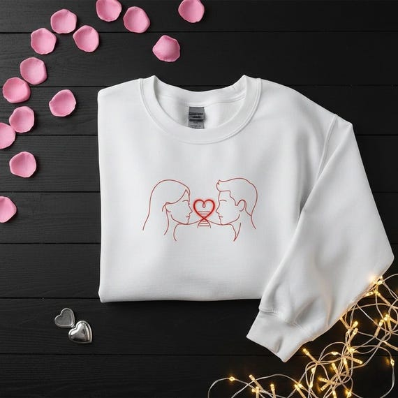 DNA Soulmate Line Art, Valentine's Day Gift (PNG Digital Download)