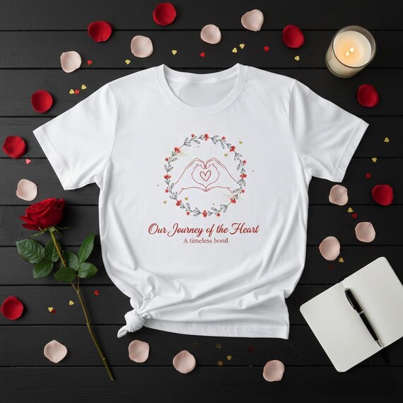 Heart Hands Floral Wreath PNG, Anniversary Gift Design (Digital Download)