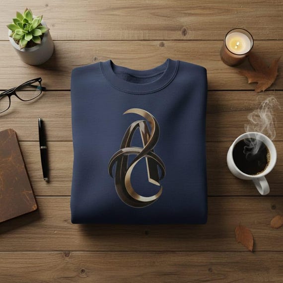 Luxury Letter A PNG | 3D Gold Ribbon Monogram, Elegant Metallic Alphabet Initial, High-Resolution Transparent Background