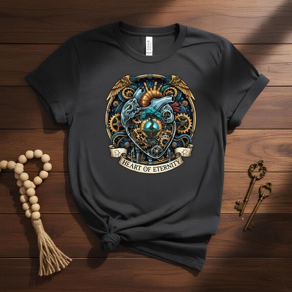 Steampunk Heart Tree of Life Shirt – Bionic Anatomy Graphic Tee