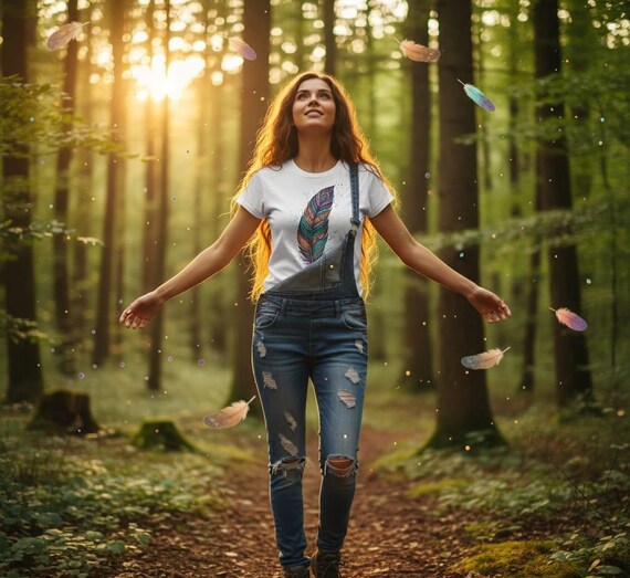 Ornate Tribal Feather PNG, Boho Mandala Clipart (Digital Download)