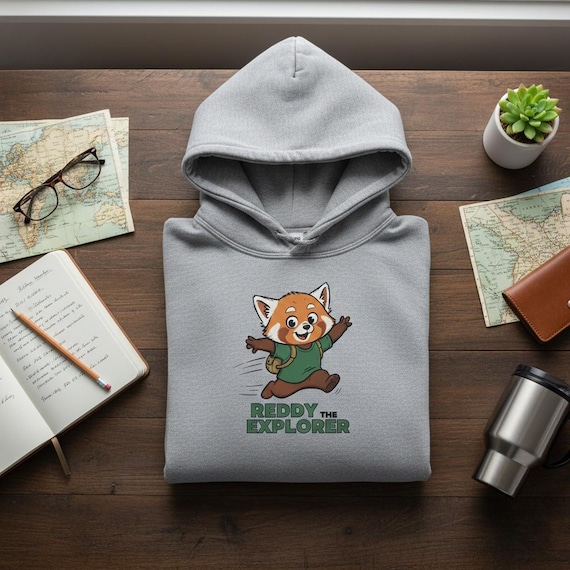 Reddy the Explorer Red Panda PNG | Kid's Shirt Design (Digital Download)