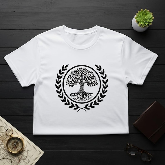 Yggdrasil Tree of Life PNG, Viking Laurel Wreath (Digital PNG Art)