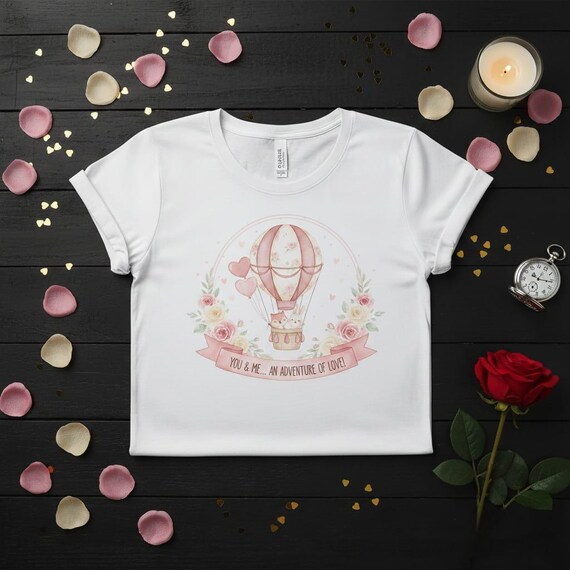 Hot Air Balloon Fox Rabbit PNG, Watercolor Rose Wreath (Digital PNG Art)