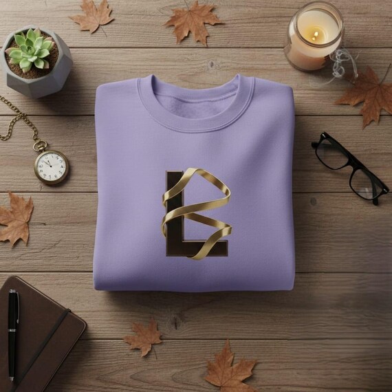 Luxury Letter L PNG | 3D Gold Ribbon Monogram, Elegant Metallic Alphabet Initial, High-Resolution Transparent Background