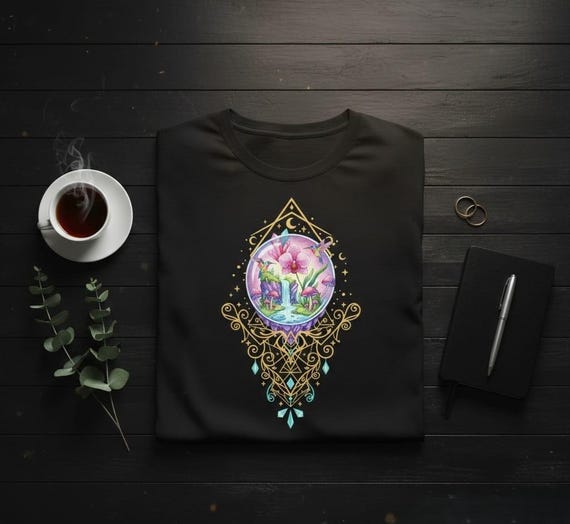 Crystal Ball Terrarium PNG | Orchid Waterfall, Hummingbirds (Digital Download)