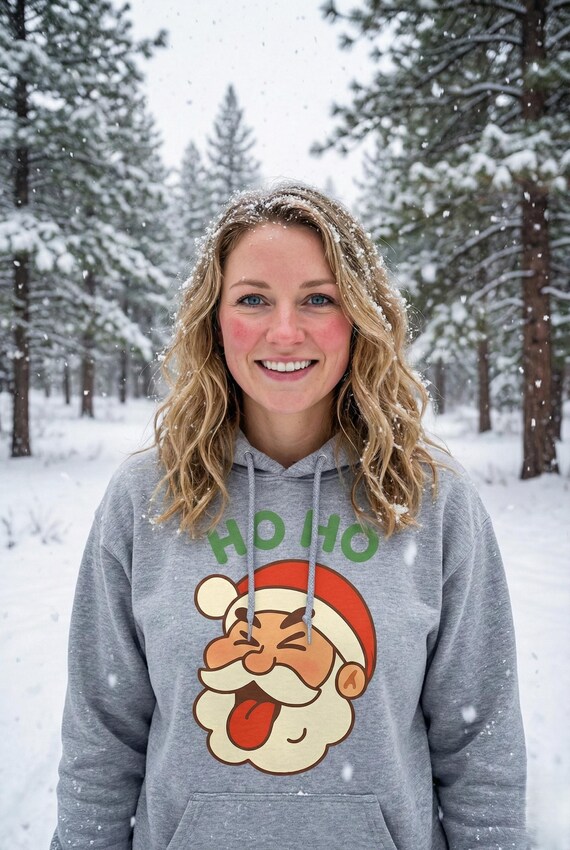 Funny Santa Claus PNG Illustration, Christmas Crafts (Digital Download)