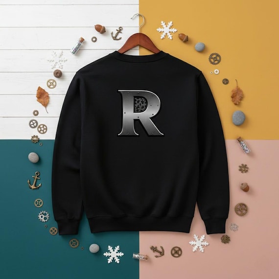 Steampunk Letter R PNG | 3D Metal Gear Initial (Digital Download)