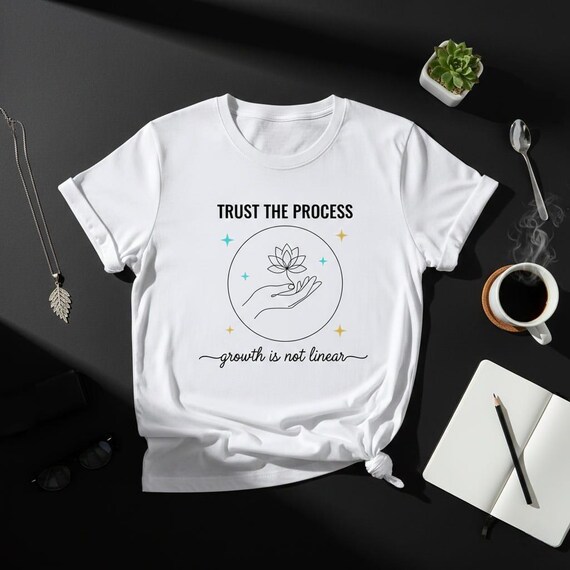Lotus Flower Line Art PNG: Trust The Process, Spiritual Growth (Digital Download)
