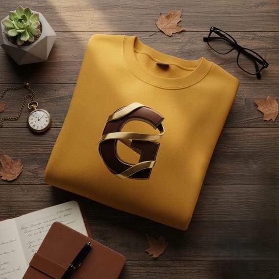 Luxury Letter G PNG | 3D Gold Ribbon Monogram, Elegant Metallic Alphabet Initial, High-Resolution Transparent Background