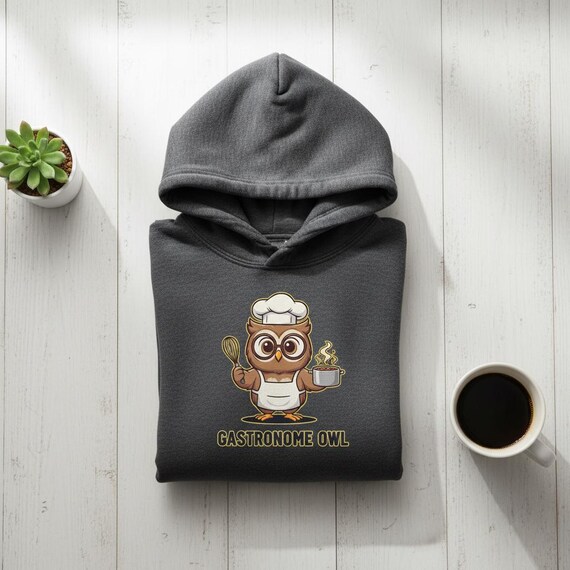 Gastronome Owl PNG | Chef Owl With Whisk, Kitchen Sticker (Digital Download)