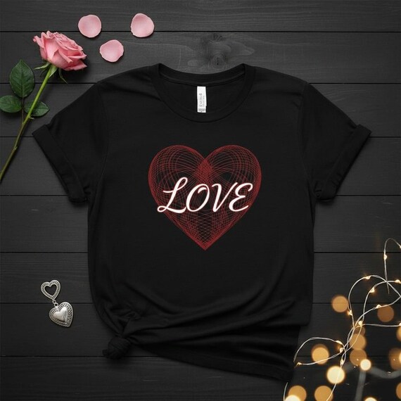 Geometric Heart Love PNG, Spirograph Valentine's Design (Digital Download)