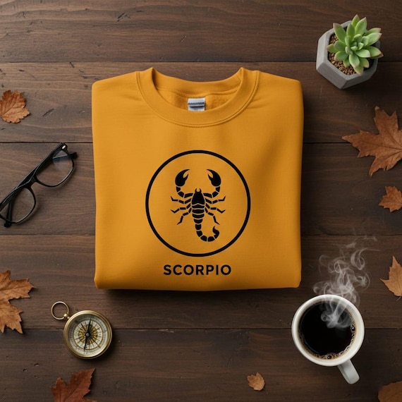 Scorpio Zodiac Line Art PNG | Minimalist Scorpion Symbol (Digital Download)