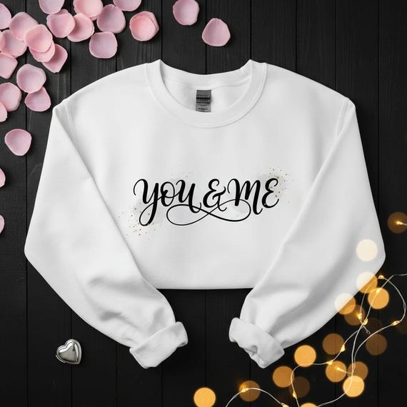 You & Me Calligraphy PNG, Elegant Valentine's Day Script (Digital Download)