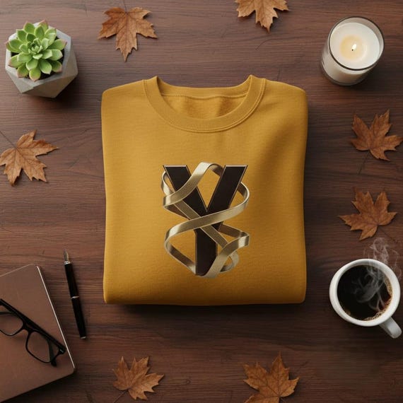 Luxury Letter Y PNG | 3D Gold Ribbon Monogram, Elegant Metallic Alphabet Initial, High-Resolution Transparent Background