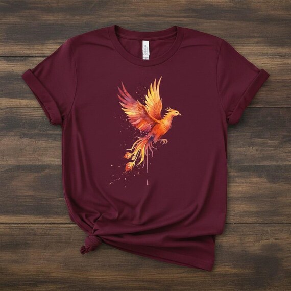 Watercolor Phoenix Clipart | Fire Bird PNG (Digital Download)