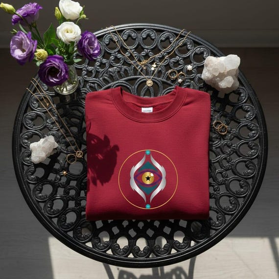 Mystic Eye PNG: Celestial Logo, Teal & Silver Art (Digital Download)