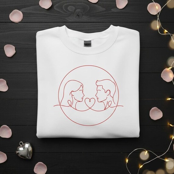 Couple Line Art PNG, Valentine's Day Gift (Digital Download)