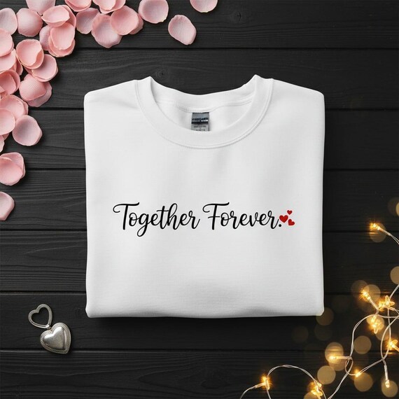 Together Forever Valentine's Day PNG, Anniversary Calligraphy Art (Digital Download)