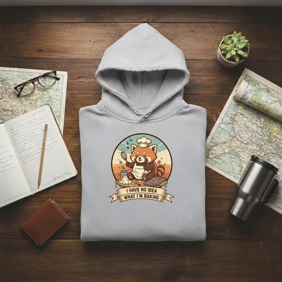 Red Panda Chef Baking PNG | Funny Baking Quote, Retro Badge (Digital Download)