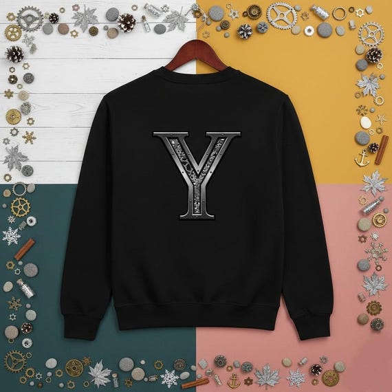 Steampunk Letter Y PNG | 3D Metal Gear Alphabet (Digital Download)