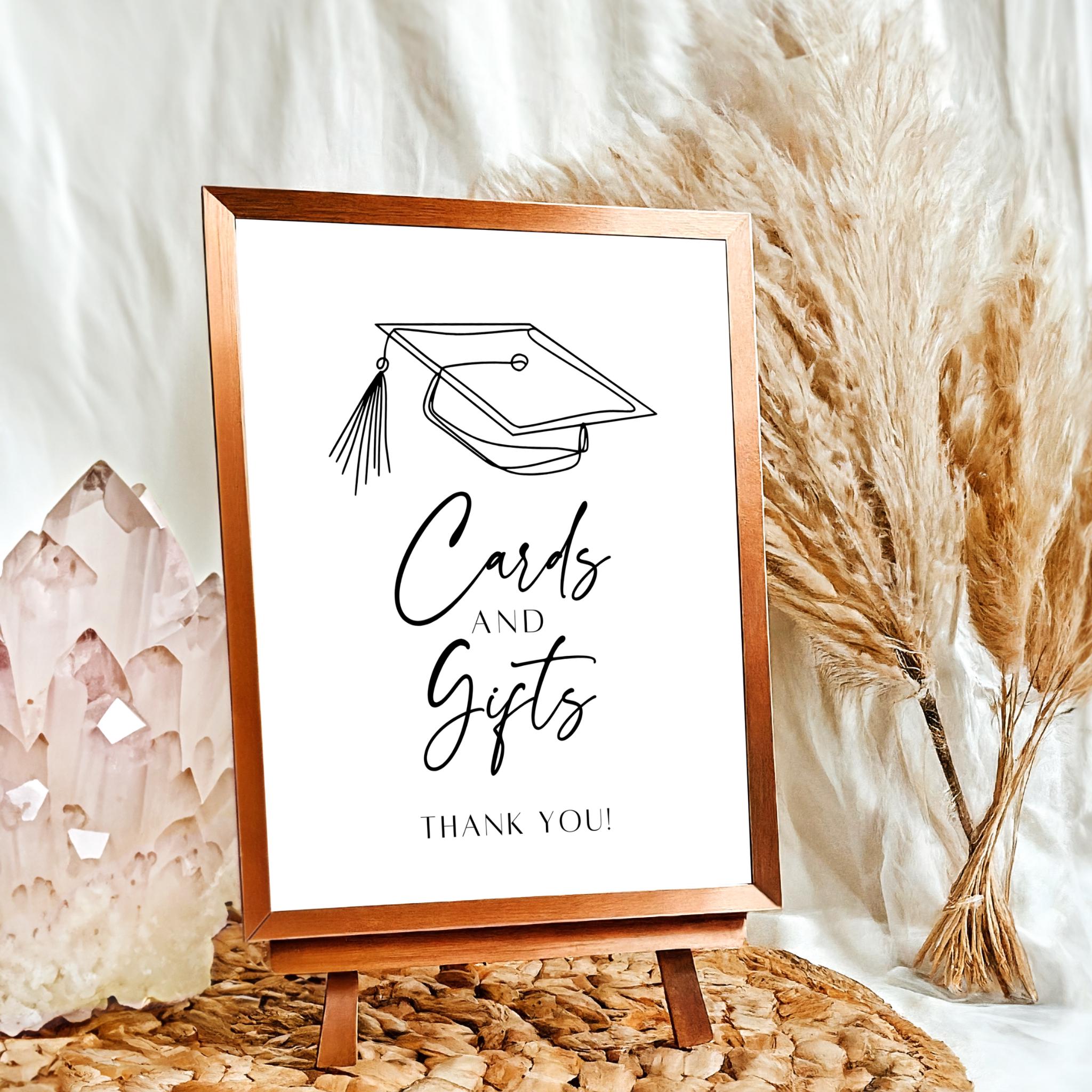 Graduation Mini Sign Editable Graduation Party Signs Bundle, Modern Minimalist Decor ...